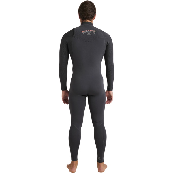 2025 Billabong Mens Revolution Naturlig 4/3mm Våddragt Chest Zip 24AW191505 - Graphite